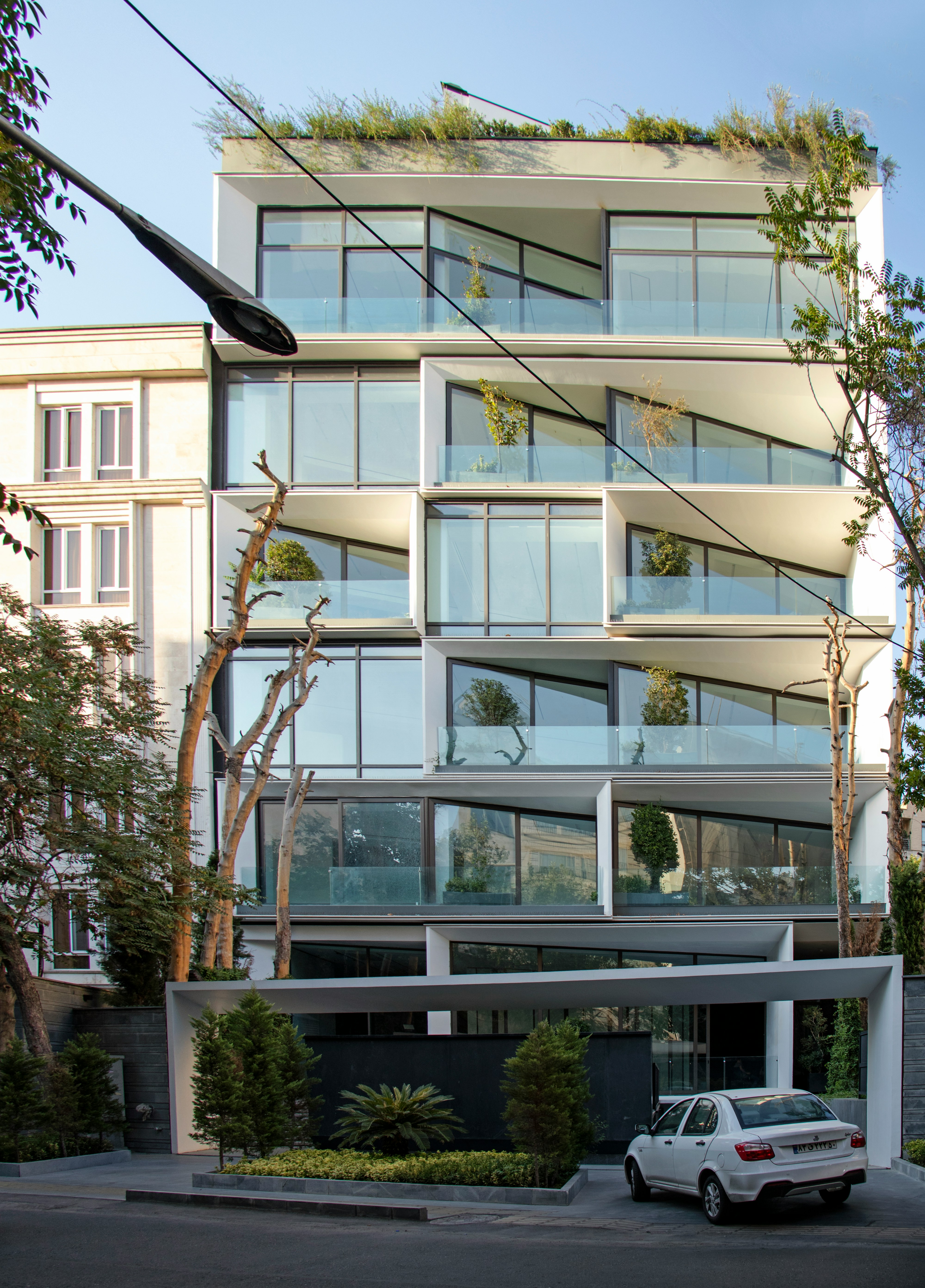 Modern Facade with Glass